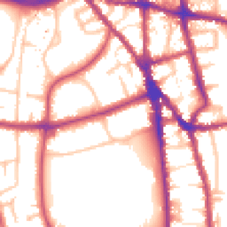 Daytime road noise heatmap for CR2 6LG