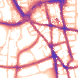 Daytime road noise heatmap for CR2 6LU