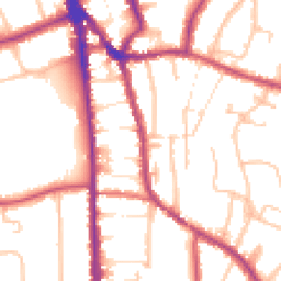 Daytime road noise heatmap for CR2 6PG