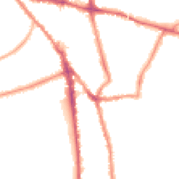 Night-time road noise heatmap for CR2 6PW