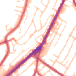 Daytime road noise heatmap for CR2 6QA