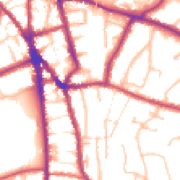 Daytime road noise heatmap for CR2 7BA
