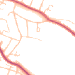 Daytime road noise heatmap for CR2 7BL