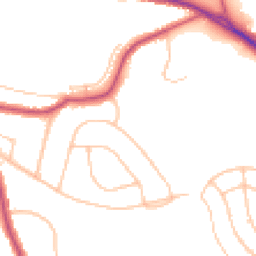 Daytime road noise heatmap for CR2 7LG