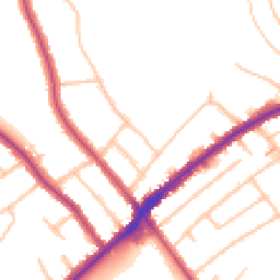 Daytime road noise heatmap for CR2 7SH