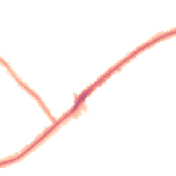 Night-time road noise heatmap for CR2 8LH