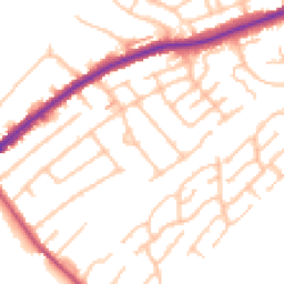 Daytime road noise heatmap for CR2 8NJ