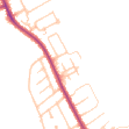 Daytime road noise heatmap for CR2 9BQ