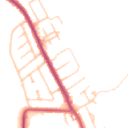 Daytime road noise heatmap for CR2 9DR