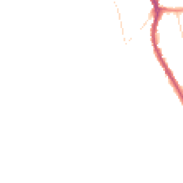 Night-time road noise heatmap for CR3 0AS