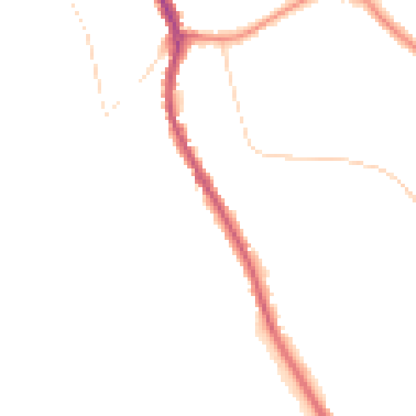 Night-time road noise heatmap for CR3 0BA