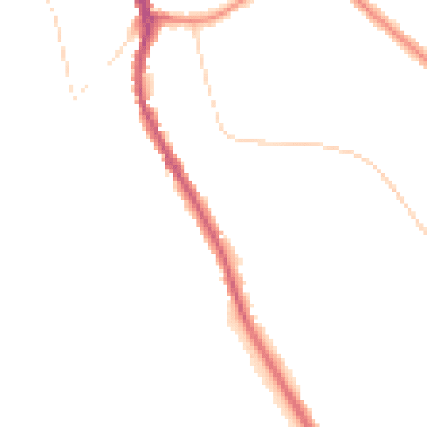 Night-time road noise heatmap for CR3 0BE