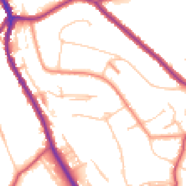 Daytime road noise heatmap for CR3 0BS