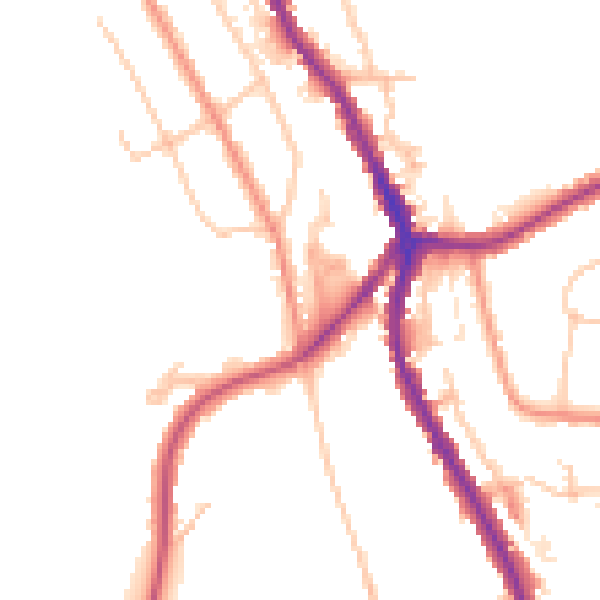 Daytime road noise heatmap for CR3 0DA