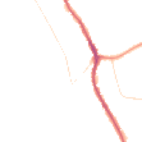 Night-time road noise heatmap for CR3 0DA