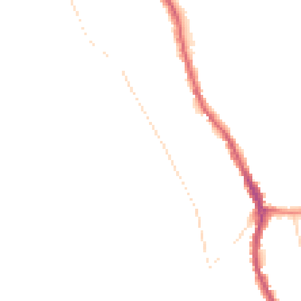 Night-time road noise heatmap for CR3 0DN
