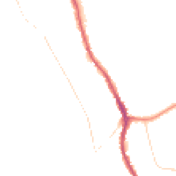 Night-time road noise heatmap for CR3 0DP