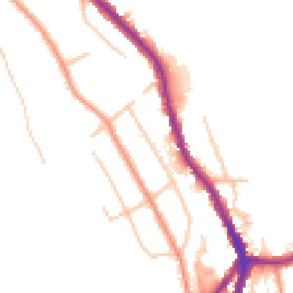 Daytime road noise heatmap for CR3 0DQ