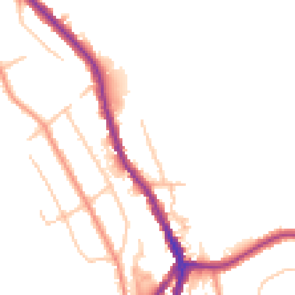 Daytime road noise heatmap for CR3 0EW