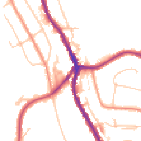 Daytime road noise heatmap for CR3 0FA