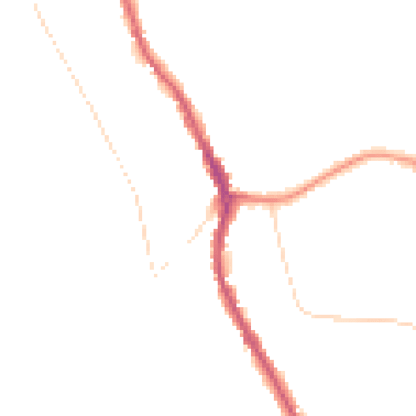 Night-time road noise heatmap for CR3 0FA