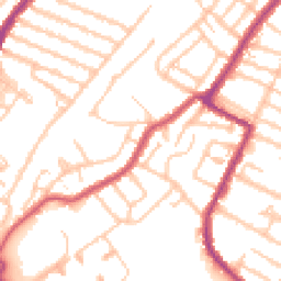 Daytime road noise heatmap for CR4 1AF