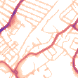 Daytime road noise heatmap for CR4 1AQ