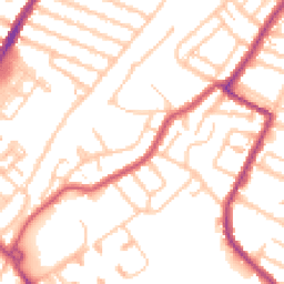 Daytime road noise heatmap for CR4 1AU
