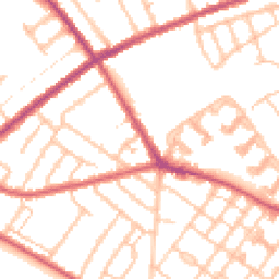 Daytime road noise heatmap for CR4 1BN