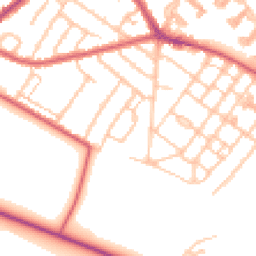 Daytime road noise heatmap for CR4 1LP