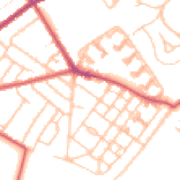 Daytime road noise heatmap for CR4 1QA