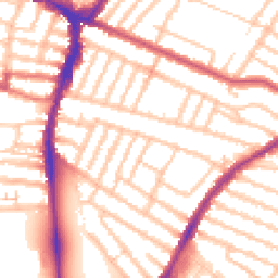 Daytime road noise heatmap for CR4 2BE