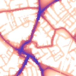 Daytime road noise heatmap for CR4 2JG