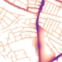 Daytime road noise heatmap for CR4 3LJ