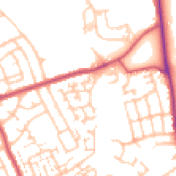 Daytime road noise heatmap for CR4 4AN