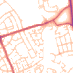Daytime road noise heatmap for CR4 4AS