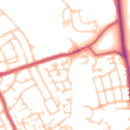 Daytime road noise heatmap for CR4 4AW