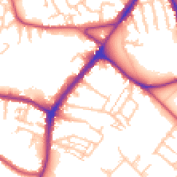 Daytime road noise heatmap for CR4 4EH