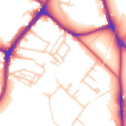 Daytime road noise heatmap for CR4 4FJ