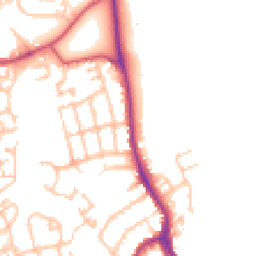 Daytime road noise heatmap for CR4 4JB