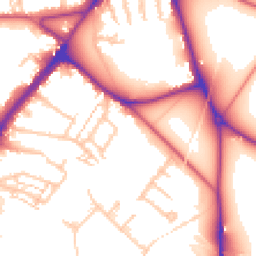 Daytime road noise heatmap for CR4 4LP