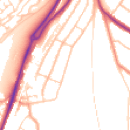 Daytime road noise heatmap for CR5 1AF