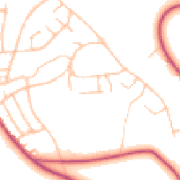 Daytime road noise heatmap for CR5 1QS