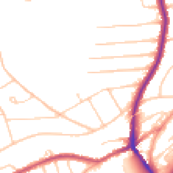 Daytime road noise heatmap for CR5 2DX