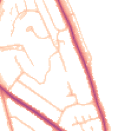 Daytime road noise heatmap for CR5 2SJ