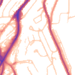 Daytime road noise heatmap for CR5 2SW