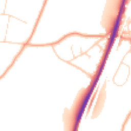 Daytime road noise heatmap for CR5 3LY