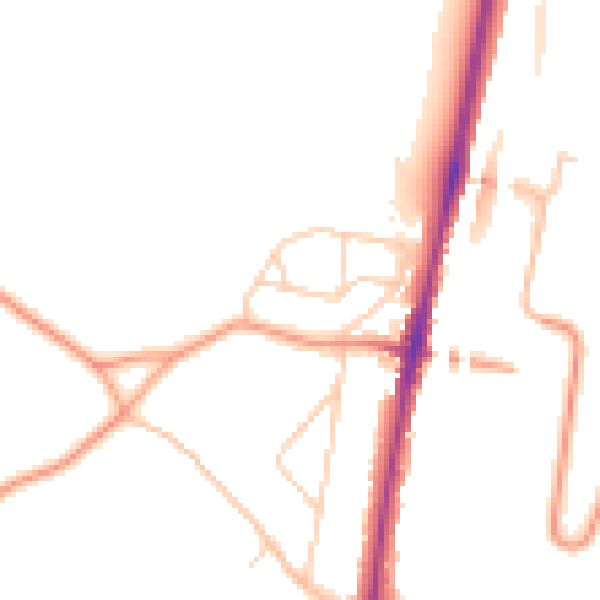 Daytime road noise heatmap for CR5 3RH