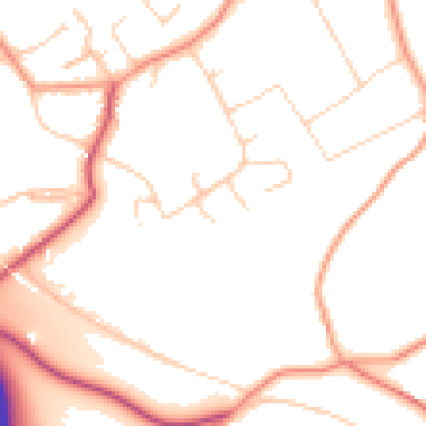 Daytime road noise heatmap for CR6 9HT