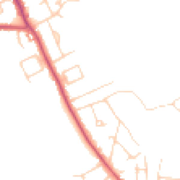 Daytime road noise heatmap for CR6 9NZ